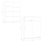 Armario 150cm Puertas Correderas Reversible Roble y Blanco | Muebles TamTam