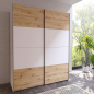 Armario 150cm Puertas Correderas Reversible Roble y Blanco | Muebles TamTam