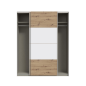 Armario 150cm Puertas Correderas Reversible Roble y Blanco | Muebles TamTam