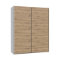 Armario 150cm Puertas Correderas Reversible Roble y Blanco | Muebles TamTam