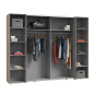Armario Grande 270cm Negro y Roble | Muebles Tam Tam