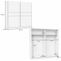 Armario Dormitorio 220 cm Puertas Correderas Blanco Mate