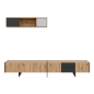 Conjunto Salón TV BALI 259 cm Roble y Antracita