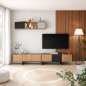 Conjunto Salón TV BALI 259 cm Roble y Antracita