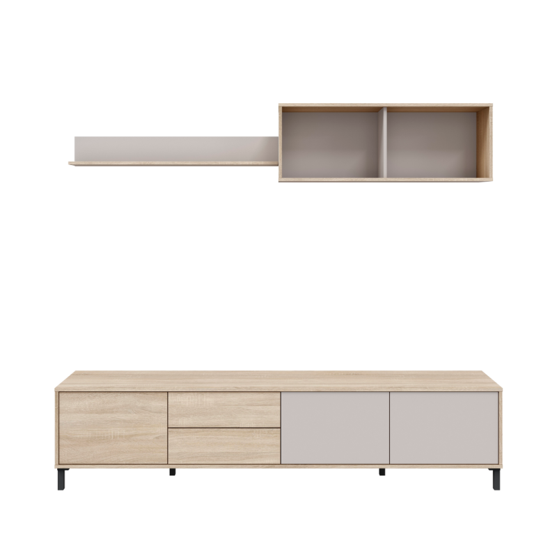 Conjunto Salón TV CRONO 200 cm Roble Canadian