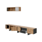 Conjunto Salón TV BALI 259 cm Roble y Antracita