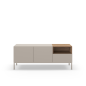 Mueble TV Cailin 140 cm - Beige y Madera