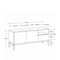 Mueble TV Cailin 140 cm - Beige y Madera