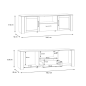 Mueble TV Bohol 166 cm