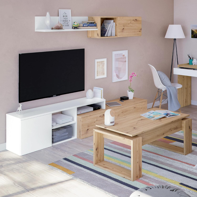 Mueble televisión Blanco - 40% Oferta en Muebles