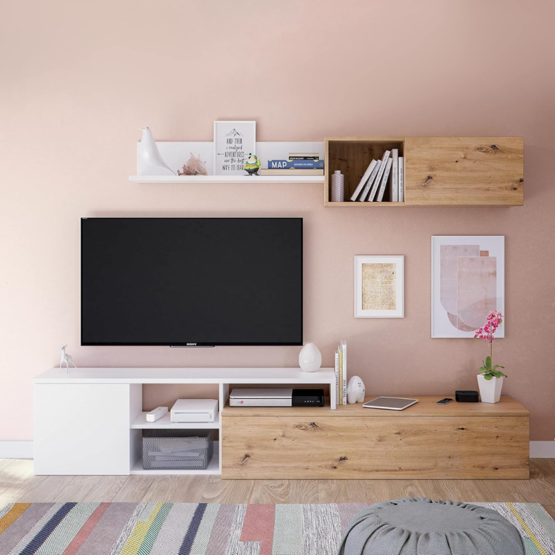Mueble televisión Blanco - 40% Oferta en Muebles
