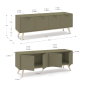 Mueble TV Campus 140 cm Verde