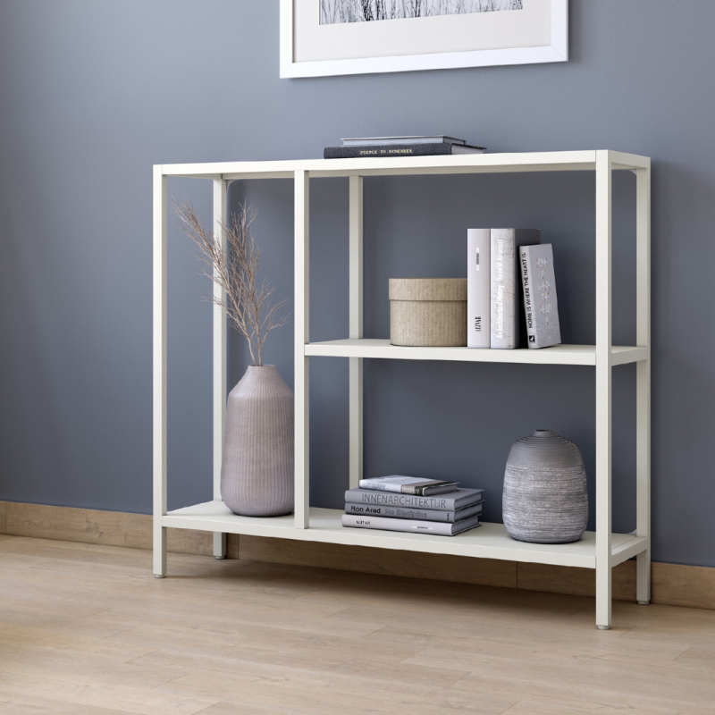 Estantería Recibidor Titania 90 cm Metálica Crema