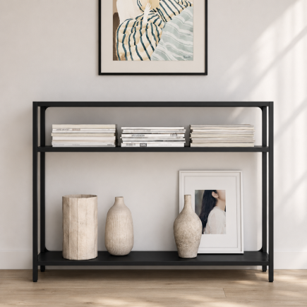 Estantería Recibidor Titania 110 cm Metálica Negra