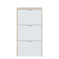 Zapatero Low Cost 60 cm Roble y Blanco 18 Pares