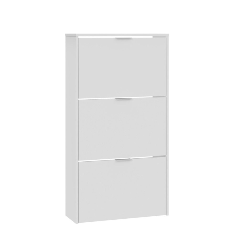 Zapatero 3 Puertas Abatibles Blanco | 18 Pares | 60x22x113 cm Recibidor