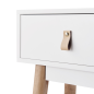 Recibidor Anzio 80 cm Blanco con Cajón y Patas de Pino