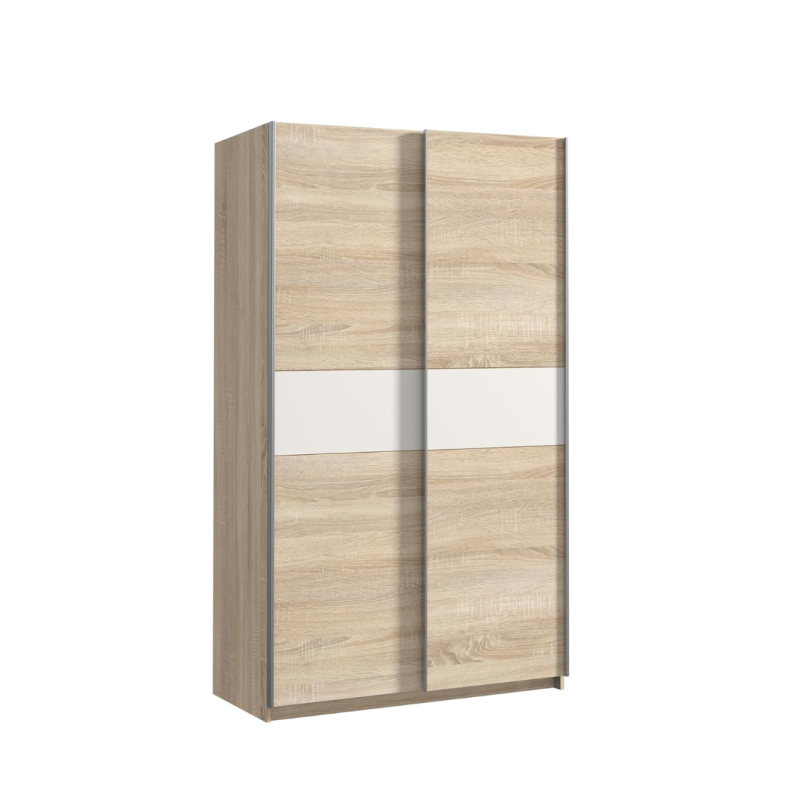 Armario 120 cm Puertas Correderas Roble Canadian - Franja Reversible