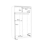 Armario 120cm Puertas Correderas Reversible | Muebles Tam Tam