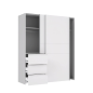Armario blanco con cajones 170cm - Muebles Tam Tamx