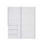Armario blanco con cajones 170cm - Muebles Tam Tamx