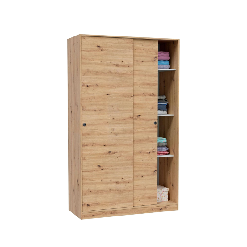 Armario Puertas Correderas 120 cm Roble Nodi