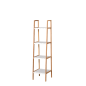 Estantería Escalera 35 cm Bambú Blanco y Natural