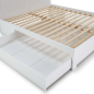 Cama Gabi 135/140x190 cm Blanco y Cera con Cajón