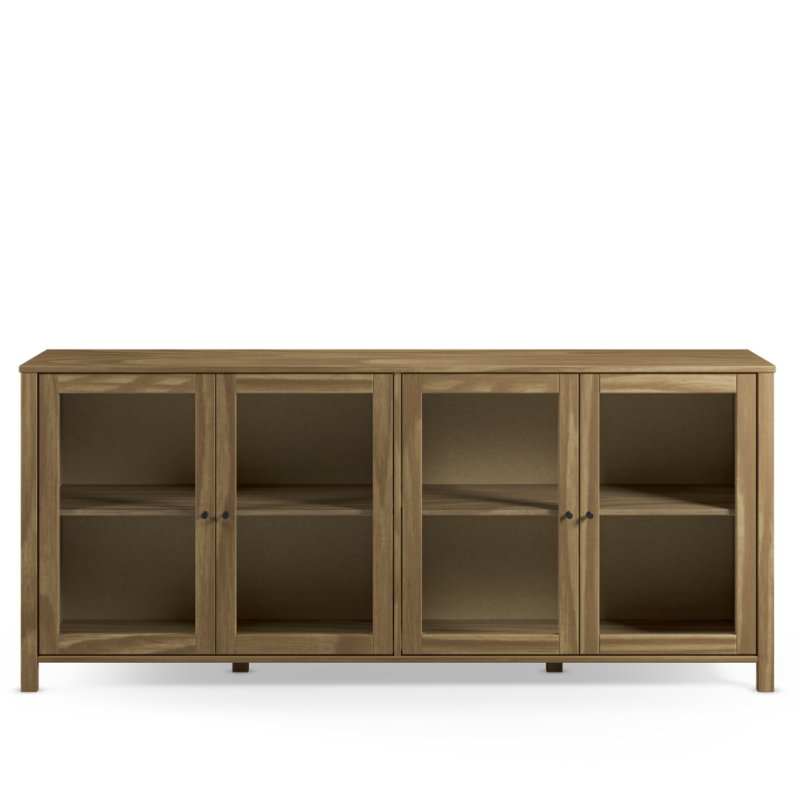 Aparador Alessandra 186 cm Roble Puertas Cristal
