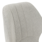 Silla Milu Gris Hielo Tapizada Patas Metal