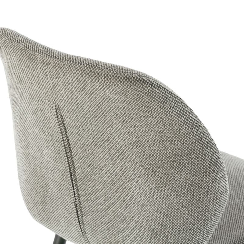 Set de 4 Sillas Ansu Gris y Pata Gris Oscuro