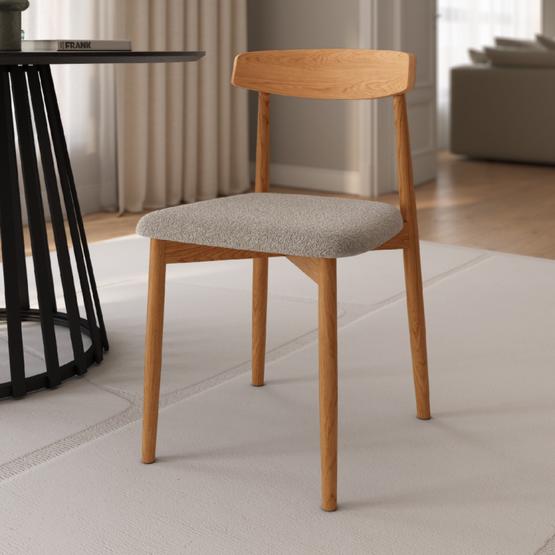Set 2 Sillas Malmo Hueso y Roble