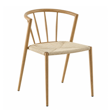 Pack 2 Sillas Wynn Roble y Crema Midcentury