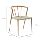 Pack 2 Sillas Wynn Roble y Crema Midcentury