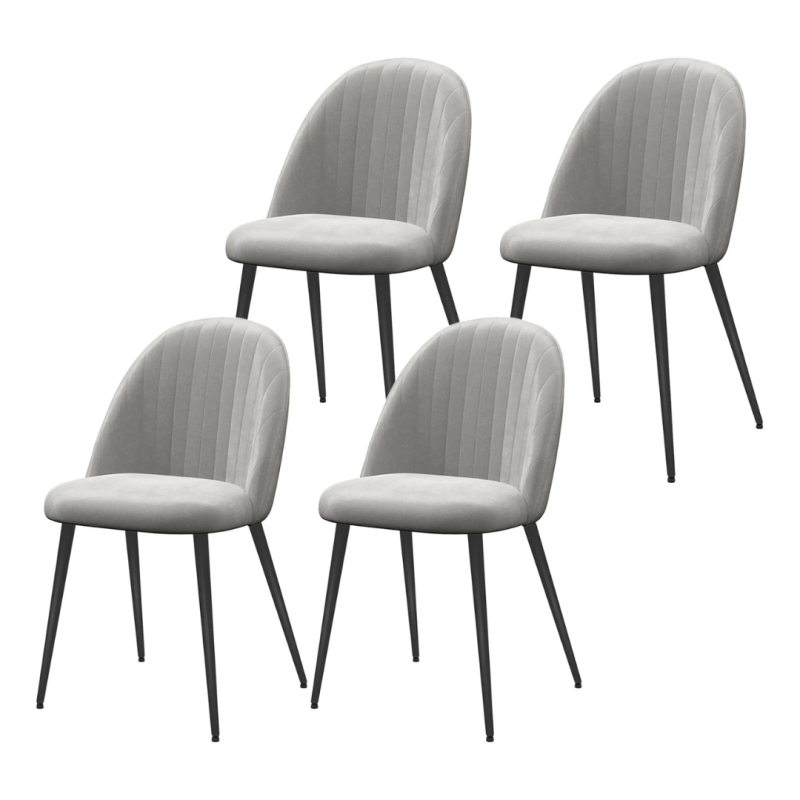 Pack 4 Sillas Terciopelo Respaldo Alto 50 cm