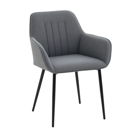 Set 2 Sillas con Reposabrazos 59,5 cm Gris o Beige