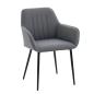 Set 2 Sillas con Reposabrazos 59,5 cm Gris o Beige