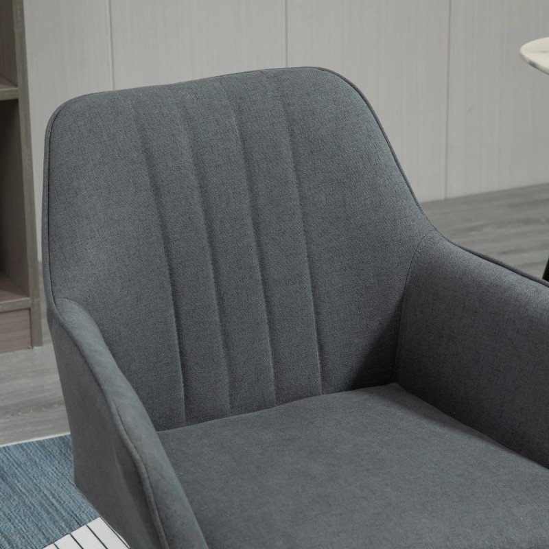 Set 2 Sillas con Reposabrazos 59,5 cm Gris o Beige