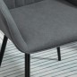Set 2 Sillas con Reposabrazos 59,5 cm Gris o Beige