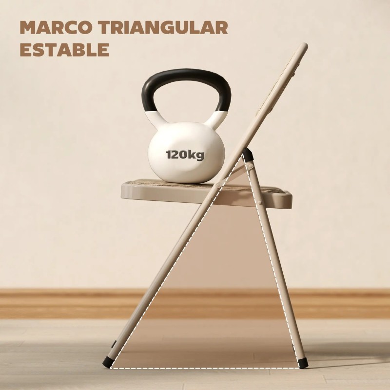 Set 2 Sillas Plegables Tapizadas 45 cm