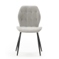 Silla Nalu Gris Claro Tapizada Capitoné