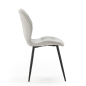 Silla Nalu Gris Claro Tapizada Capitoné