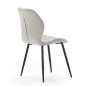 Silla Nalu Gris Claro Tapizada Capitoné