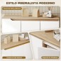 Aparador 107 cm Roble y Blanco 3 Puertas
