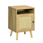 Mesita de Noche Cannage 39 cm Madera Natural