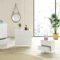 Mesita de Noche Loft 50 cm Blanca con Patas