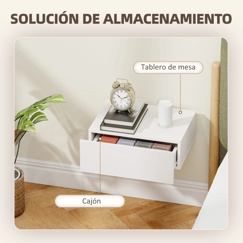 Set 2 Mesitas de Noche Flotantes 40 cm