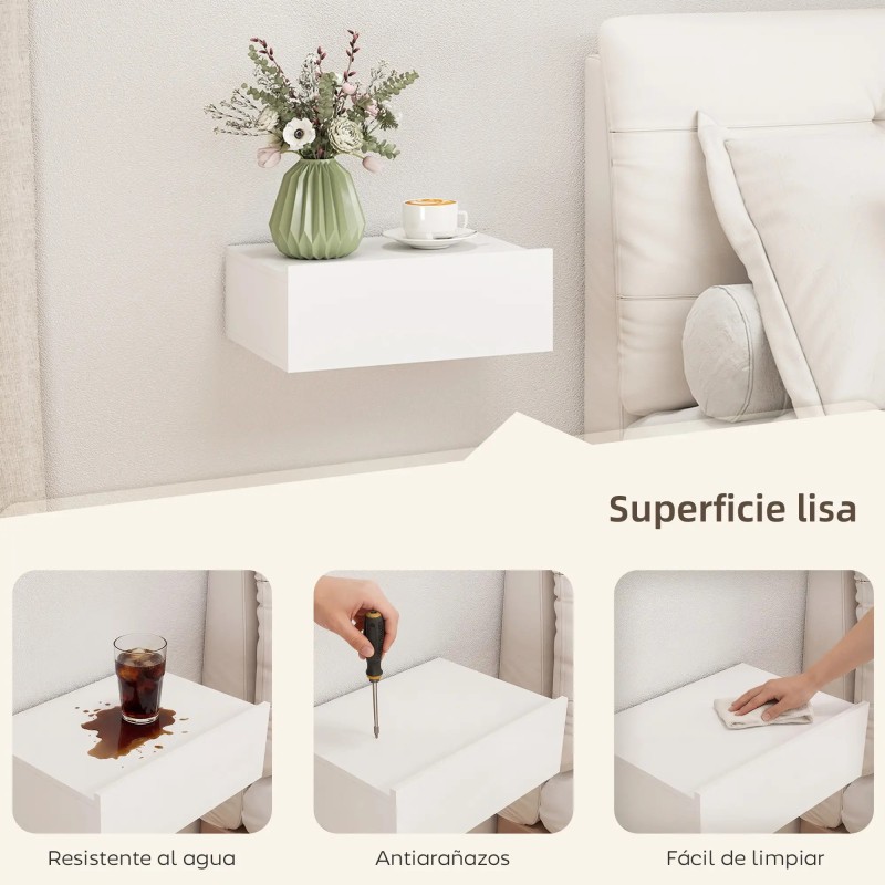Set 2 Mesitas de Noche Flotantes 40 cm