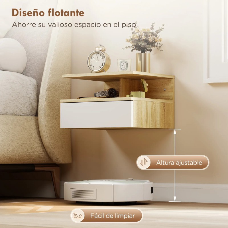 Set de 2 Mesitas de Noche Flotantes 35 cm