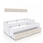 Cama Nido Elliot con Cajón y Estante | Blanco 90x190
